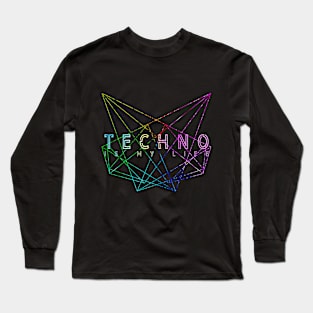 Techno EDM Music Laser Dance Long Sleeve T-Shirt